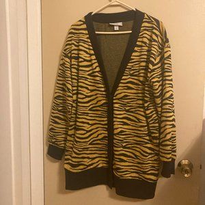 Curated by Victor Glemaud - Beautiful Animal Print Cardigan Sweater